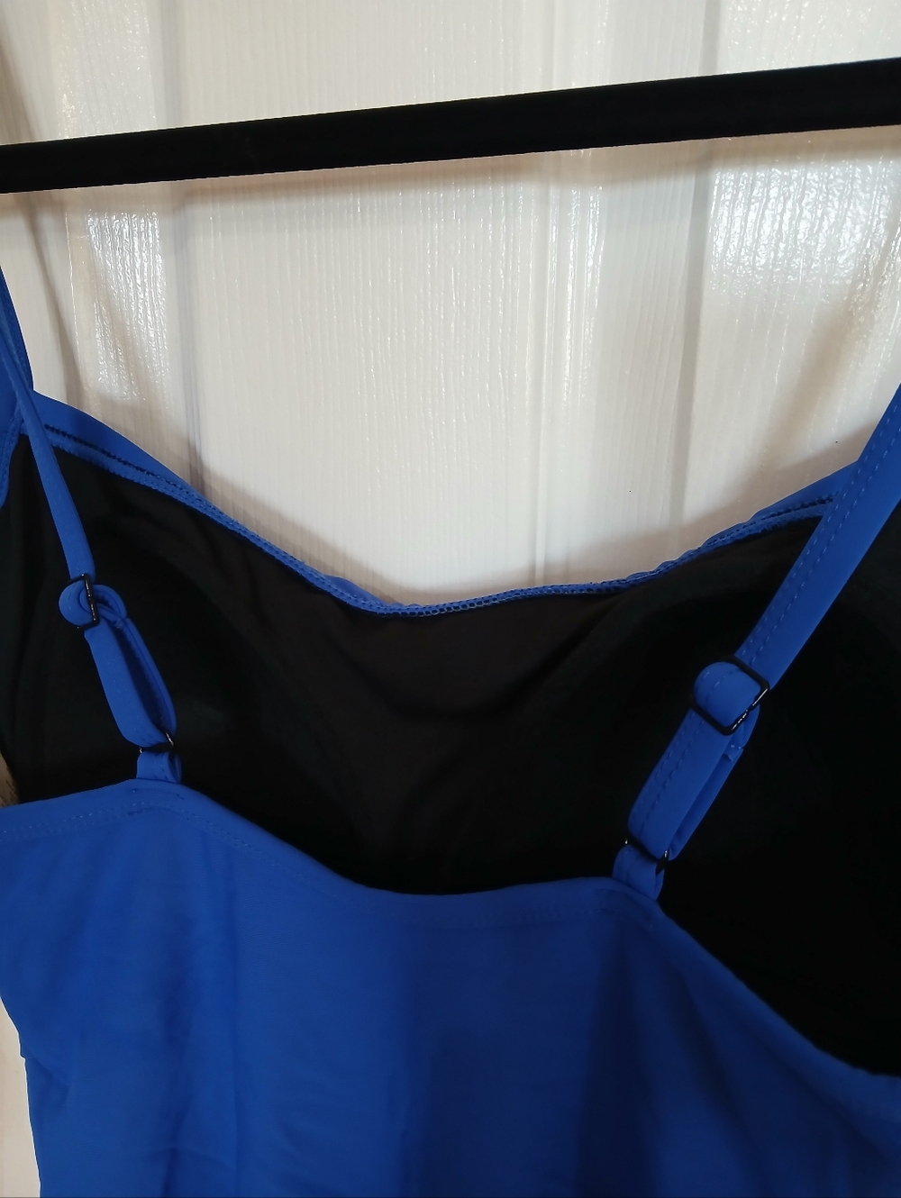 Womans Aqua Green  Blue Ruffle One-Piece Swimsuit NWOT Pool Beach Cruise Resort - Picture 7 of 7